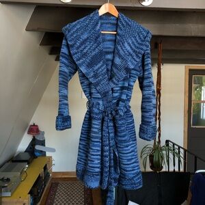 Vintage 70s Hand Knit Space Dyed Sweater